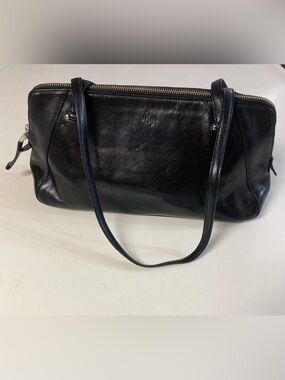 Monsac Black Leather East West Purse